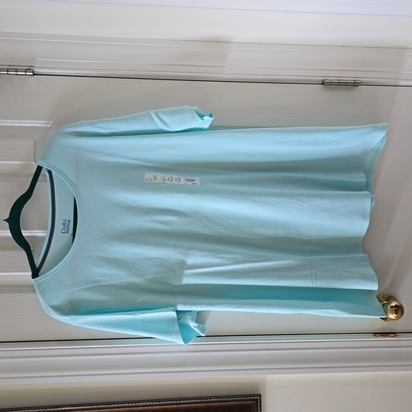 CROFT AND BARROW WOMEN'S PLUS SIZE SHORT SLEEVE AQUAMARINE PULLOVER TOP SIZE 3X - Picture 5 of 11